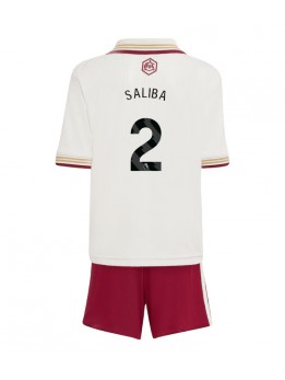 Arsenal William Saliba #2 Replika Tredje Kläder Barn 2025-26 Kortärmad (+ byxor)